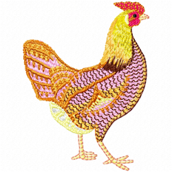Chickens And Roosters Embroidery Design 4 Chickens And Roosters Embroidery Design 4